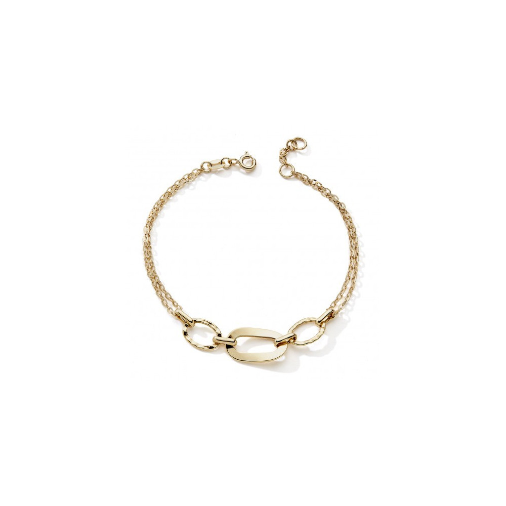 Le Bracelet or jaune 375/1000, anneaux double chaîne by Stauffer