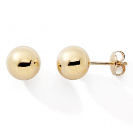 Les Boucles d'oreilles or jaune 375/1000, boules de 4 mm by Stauffer