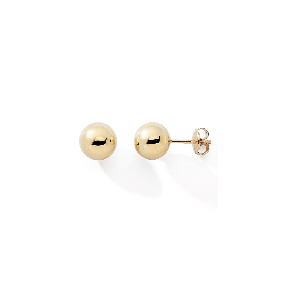 Les Boucles d'oreilles or jaune 375/1000, boules de 4 mm by Stauffer