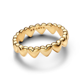 La BBague Pandora Farandole de coeurs en métal doré or jaune 585/1000, 163427C00