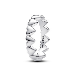 La Bague Pandora farandole de coeurs en argent 925/1000, 193427C00
