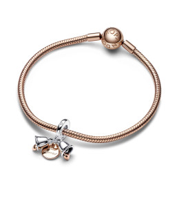 Le Charm Pandora pendentif,  Cloche de mariage Bicolore, Argent 925/1000 et doré or rose 585/1000, 782592C01
