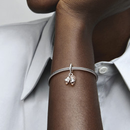 Le Charm Pandora pendentif,  Cloche de mariage Bicolore, Argent 925/1000 et doré or rose 585/1000, 782592C01