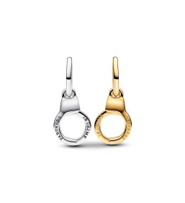 Le Charm pendentif Pandora moments, menottes ouvrable & séparable en métal doré or jaune 585/1000 et argent 925/1000, 763435C00