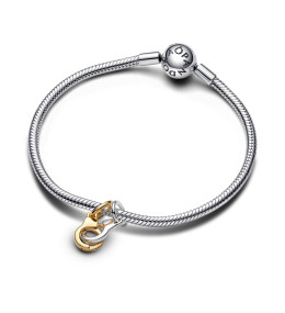 Le Charm pendentif Pandora moments, menottes ouvrable & séparable en métal doré or jaune 585/1000 et argent 925/1000, 763435C00