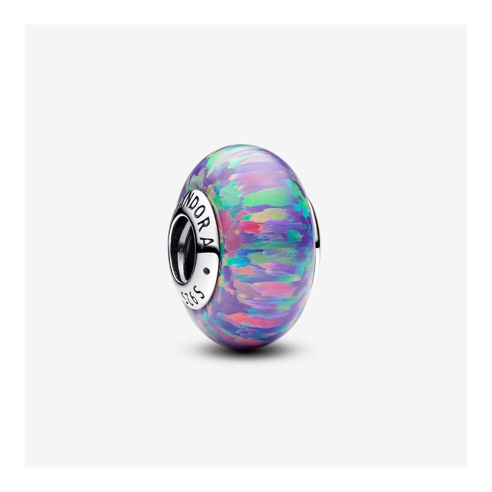 Le Charm Pandora moments, Verre de Murano violet opalescent, Argent 925/1000, 791691C05