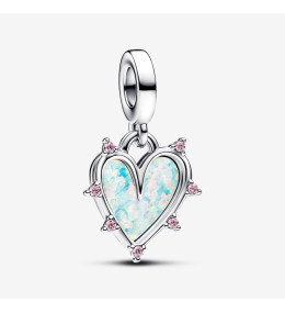 Le Charm pendentif Pandora moments, Double Opalescent Amitié, Argent 925/1000, 793434C01