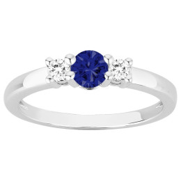 Bague argent 925/1000, spinelle bleue et oxydes de zirconium by Stauffer Ref. 70100917