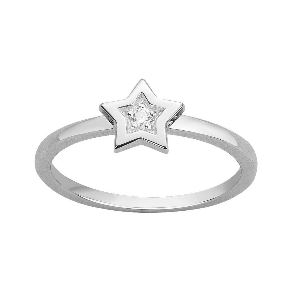 Bague Argent 925/1000 et 1 oxyde de zirocnium by Stauffer Ref. 70100835