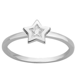 Bague Argent 925/1000 et 1 oxyde de zirocnium by Stauffer Ref. 70100835