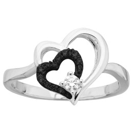 Bague Argent 925/1000, oxydes noirs et blancs by Stauffer Ref. 70100804