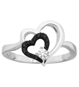 Bague Argent 925/1000, oxydes noirs et blancs by Stauffer Ref. 70100804