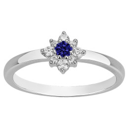 Bague Argent 925/1000, spinelle bleue et oxydes de zirconium by Stauffer Ref. 70100781