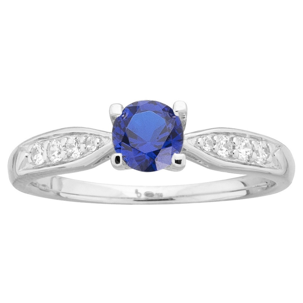 Bague Argent 925/1000, spinelle bleue et oxydes de zirconium by Stauffer Ref. 70100667