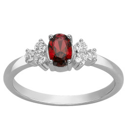 La Bague argent 925/1000, spinelle et oxydes de zirconium by Stauffer