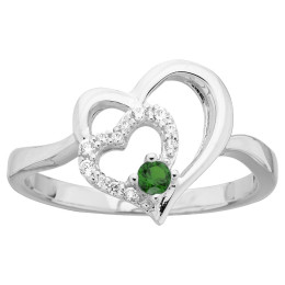 La Bague argent 925/1000, spinelle et oxydes de zirconium by Stauffer