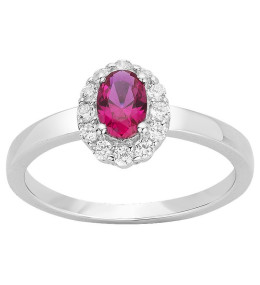 La Bague argent 925/1000, spinelle et oxydes de zirconium by Stauffer