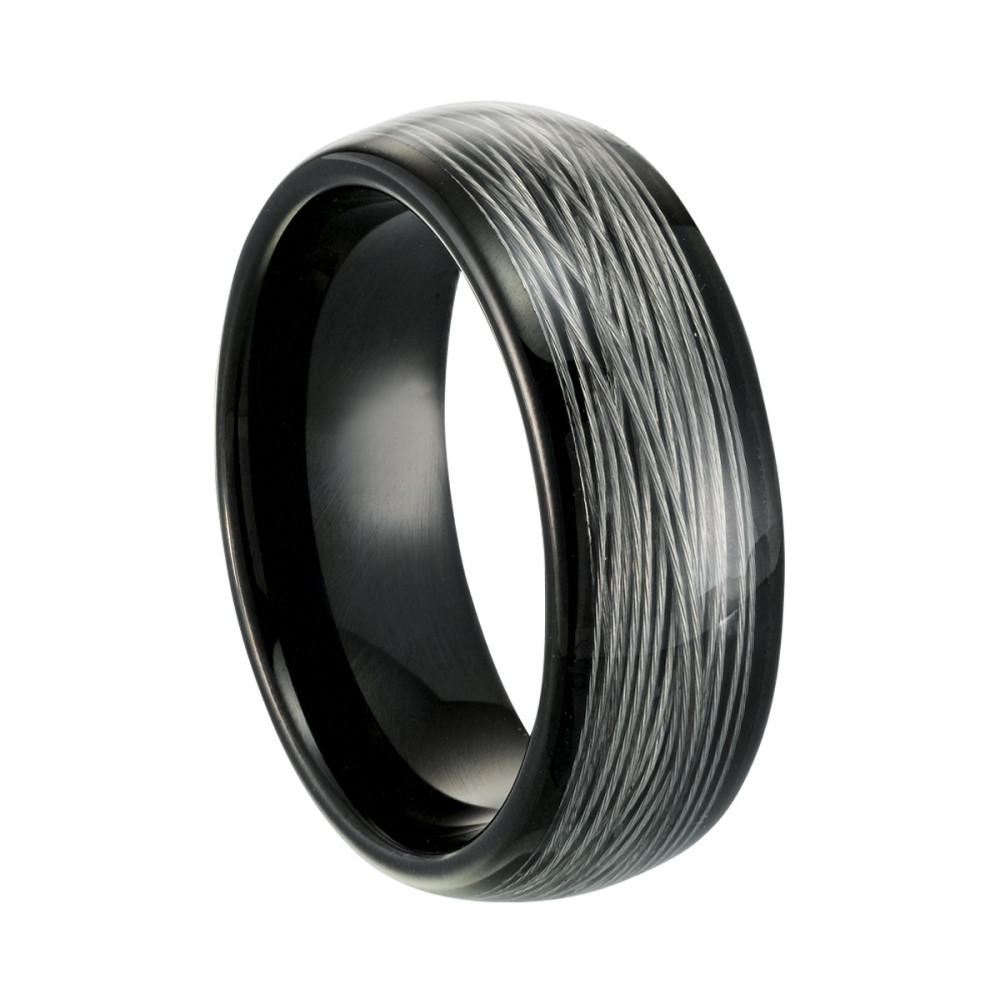 Bague Jourdan Bijoux Liorin, Tungstene, Filament Acier JH120004R