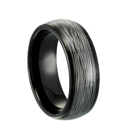 Bague Jourdan Bijoux Liorin, Tungstene, Filament Acier JH120004R