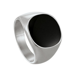 Bague Jourdan Bijoux Veligenda, Acier, Resine Noire JH120001R