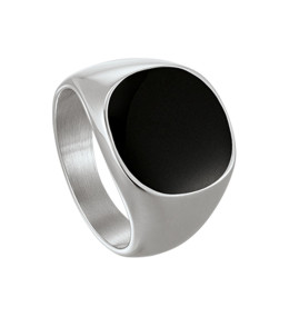 Bague Jourdan Bijoux Veligenda, Acier, Resine Noire JH120001R
