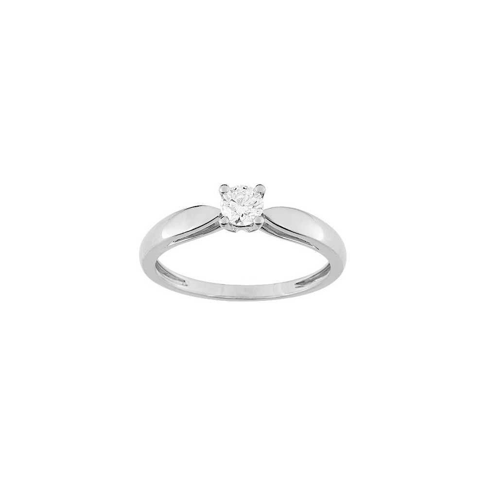 La Bague or gris 750/1000, diamant 0,25 carat taille brillant by Stauffer