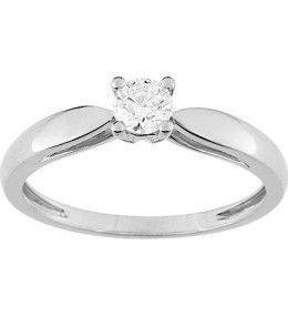 La Bague or gris 750/1000, diamant 0,25 carat taille brillant by Stauffer
