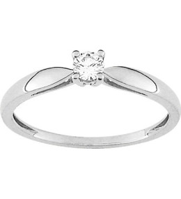 La Bague or gris 750/1000, diamant 0,13 carat taille brillant by Stauffer