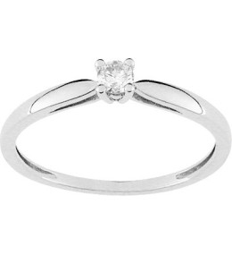 La Bague or gris 750/1000, diamant 0,10 carat taille brillant by Stauffer