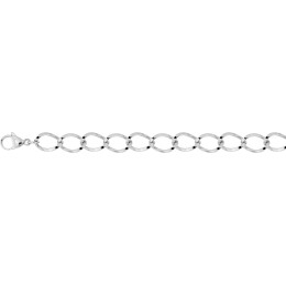 Collier femme acier , mailles fantaisie, longueur 60 cm by Stauffer