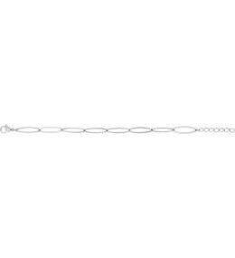 Le Bracelet femme acier, mailles olives allongées, by Stauffer