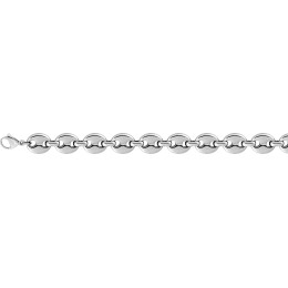 Le Collier homme acier, mailles grain de café, largeur 10 mm, longueur 55 cm by Stauffer