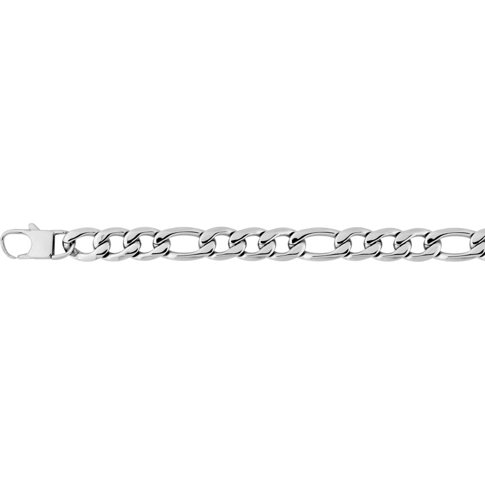 Le Collier homme acier 316L, mailles alternées 1+3, largeur 12 mm, longueur 60 cm by Stauffer