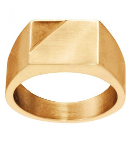 Chevalière Phebus Homme acier PVD jaune Ref. 15-0350
