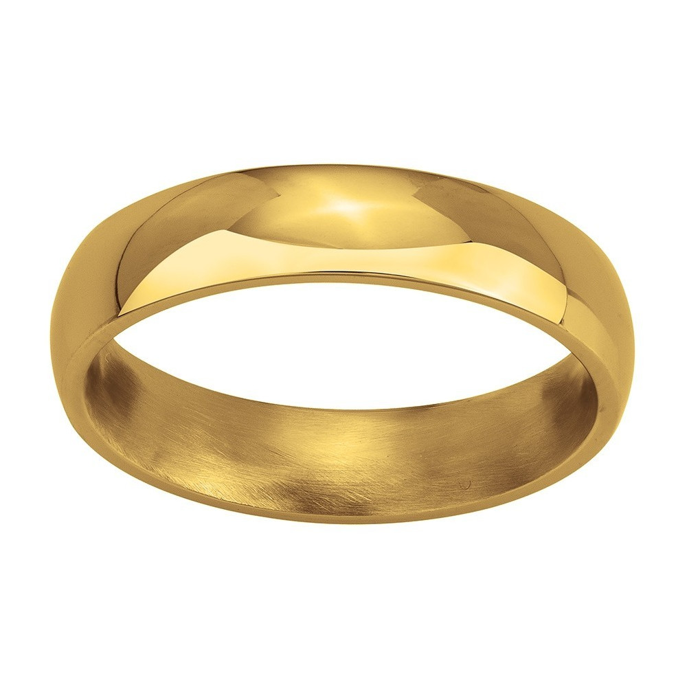 Bague Phebus Legend acier PVD jaune finition brillante Ref. 15-0412