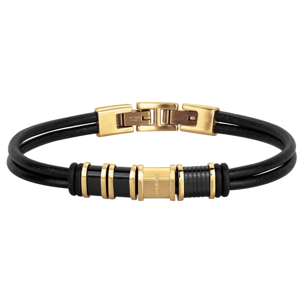 Le Bracelet Acier et cuir, PHEBUS FOR HIM, 35-1051