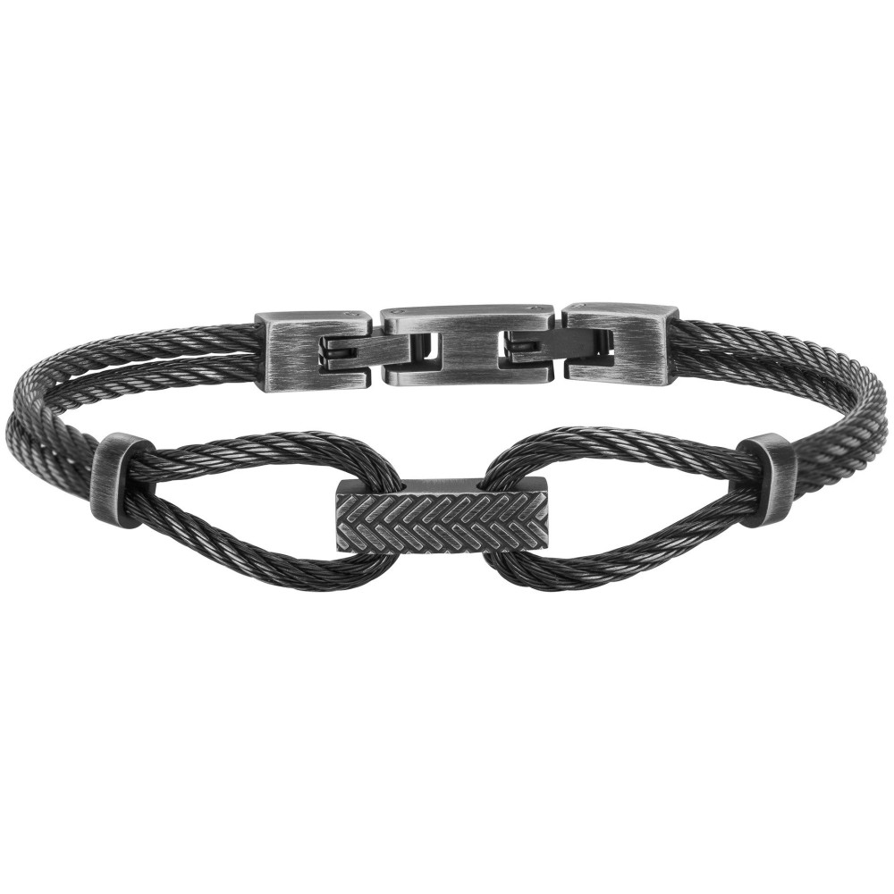 Bracelet acier IP vintage et cable, Phebus Legend Ref. 35-1172