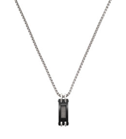 Le Collier Homme Jourdan Bijou, Zéphir, Acier bicolore noir, JH110052N