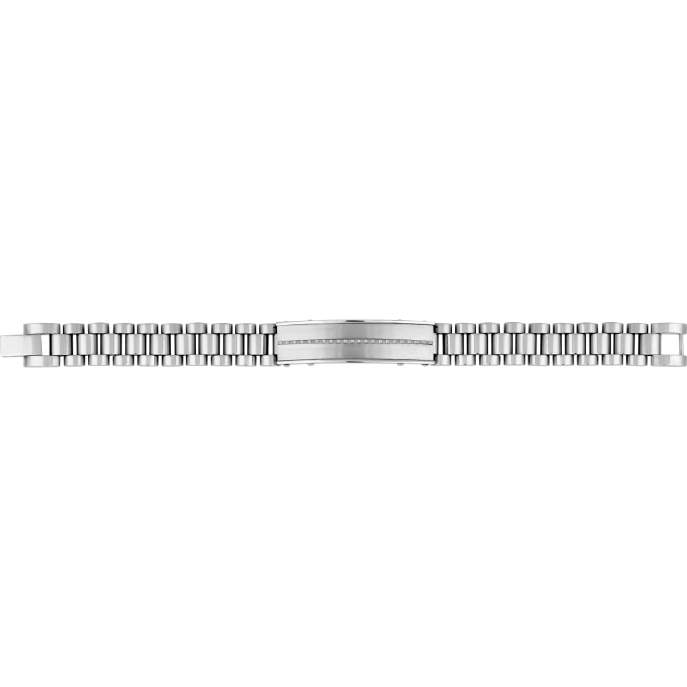 Le Bracelet homme acier 316L, avec plaque, by Stauffer.