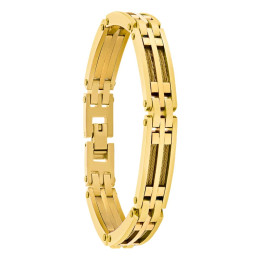 Le Bracelet Homme Jourdan bijou, PRIAM, acier PVD jaune, JH110027B