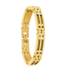 Le Bracelet Homme Jourdan bijou, PRIAM, acier PVD jaune, JH110027B