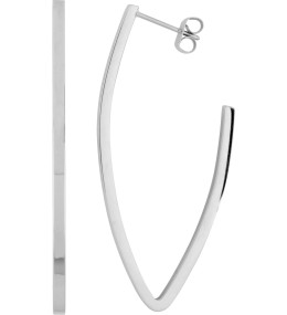 Les Boucles d'oreilles demi-créoles femme, acier, forme ovale by Stauffer