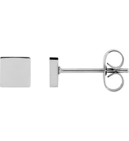 Les Boucles d'oreilles femme, acier, forme carré by Stauffer