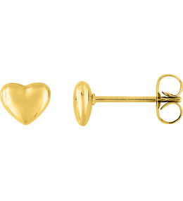 Les Boucles d'oreilles femme, acier doré jaune, forme coeur by Stauffer