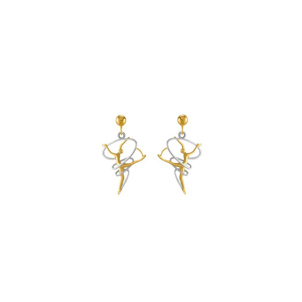 Les Boucles d'oreilles Jourdan Bijoux Noua, argent 925/1000 bicolore, AJF210079E