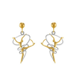 Les Boucles d'oreilles Jourdan Bijoux Noua, argent 925/1000 bicolore, AJF210079E