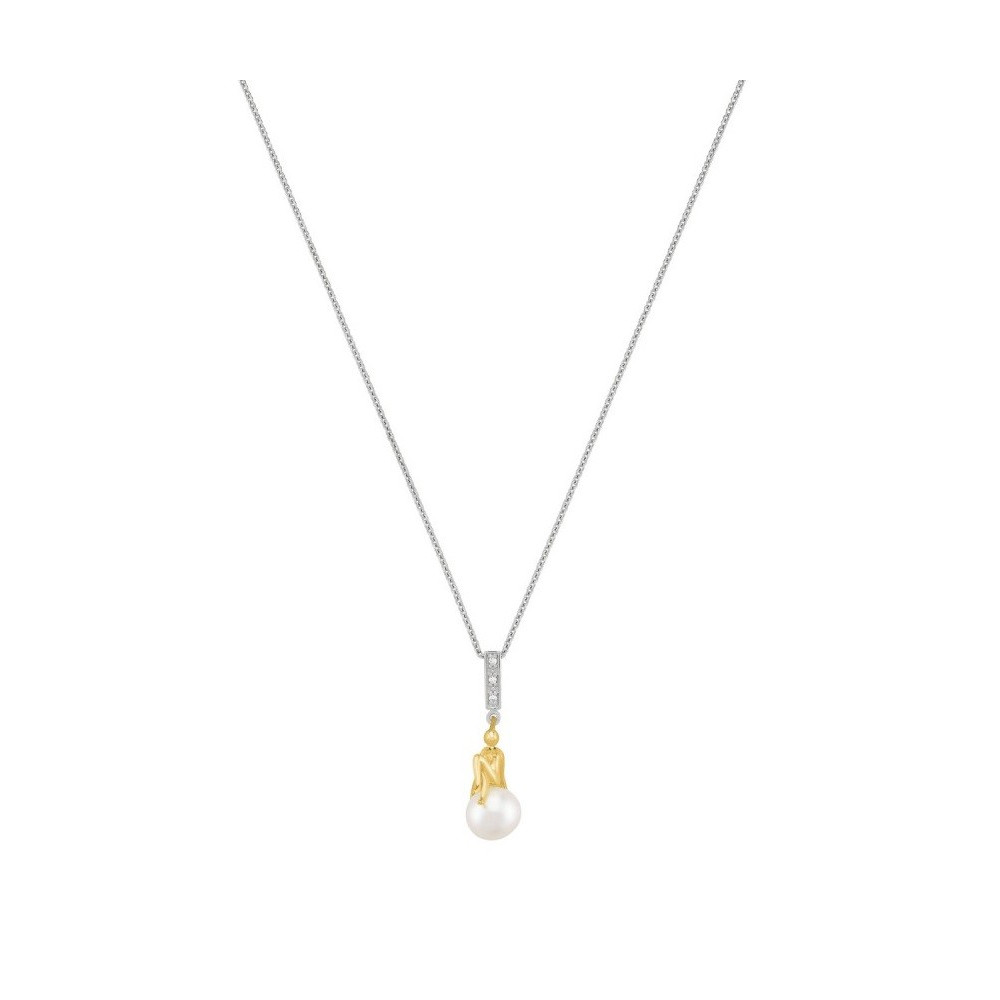 Le Collier Jourdan Bijoux, Luna, argent 925/1000 bicolore, AJF170177N