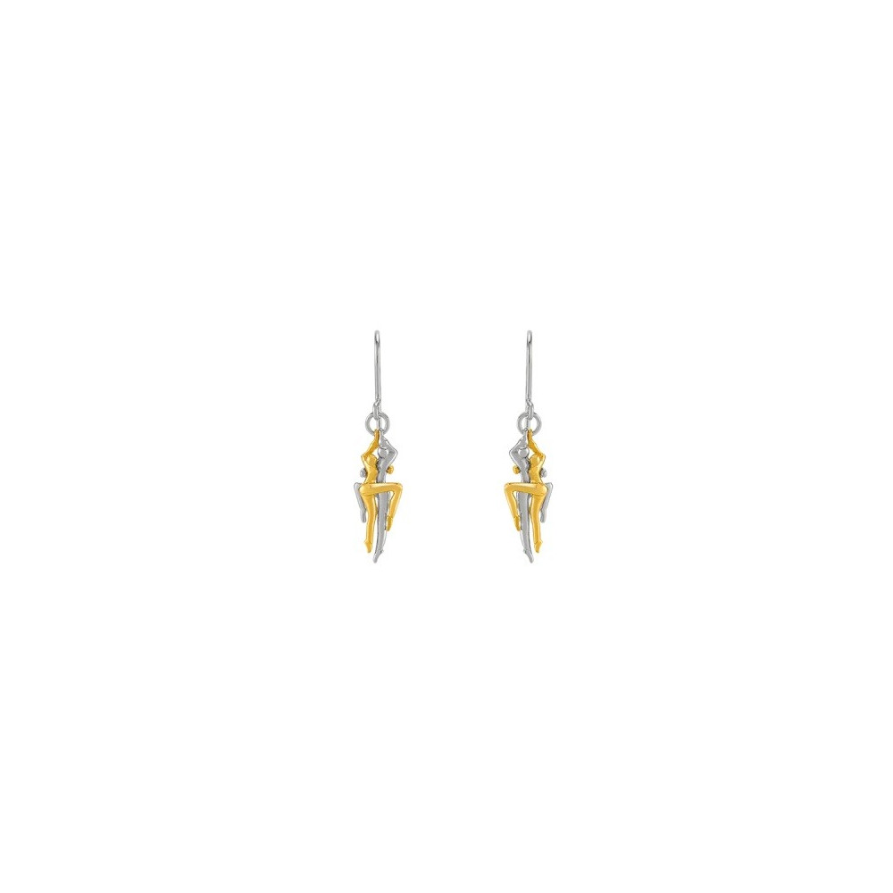 Les Boucles d'oreilles Jourdan Bijoux Tango, argent 925/1000 bicolore, AJF170163E