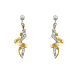 Les Boucles d'oreilles Jourdan Bijoux Tango, argent 925/1000 bicolore, AJF170154E