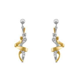 Les Boucles d'oreilles Jourdan Bijoux Tango, argent 925/1000 bicolore, AJF170154E